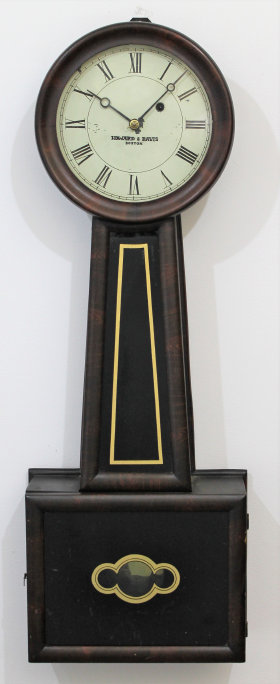 Antique unknown Hatch style box banjo Clock — Antique Clocks Price Guide