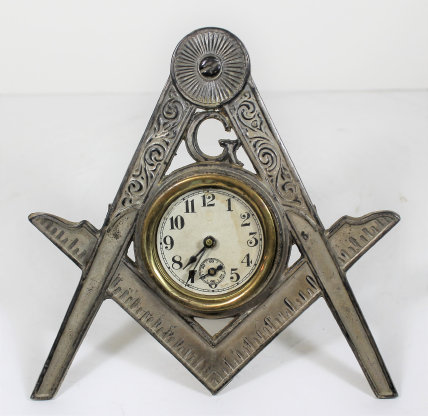 Antique unknown Masonic easel Clock — Antique Clocks Price Guide