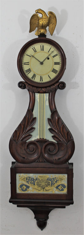 Antique unknown box lyre banjo Clock — Antique Clocks Price Guide