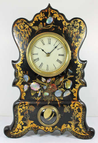 Antique unknown iron front mop Clock — Antique Clocks Price Guide