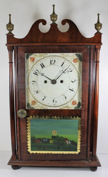 Antique unknown miniature pillar & scroll Clock — Antique Clocks Price Guide