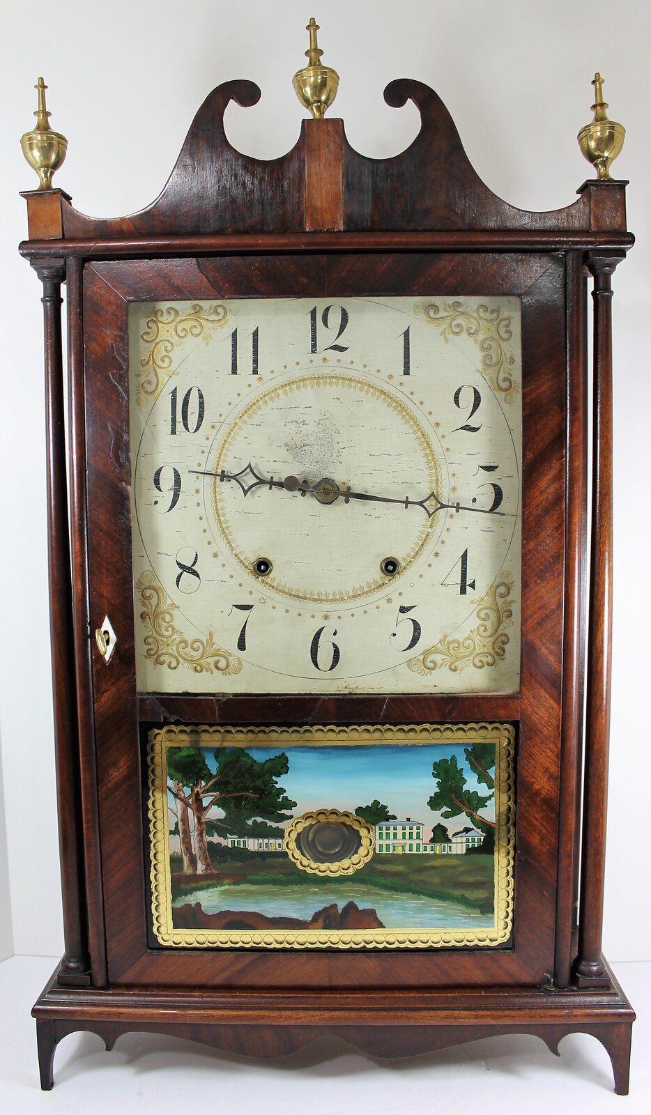 Antique Terry & Sons pillar & scroll Clock — Antique Clocks Price Guide