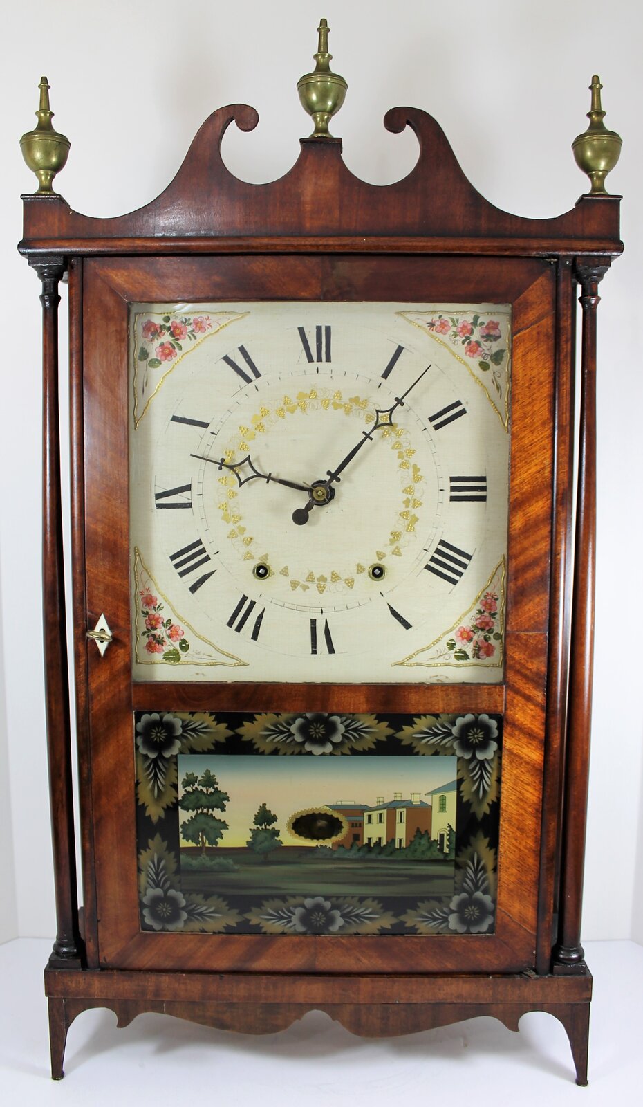 Antique Leavenworth & Son pillar & scroll Clock — Antique Clocks Price Guide