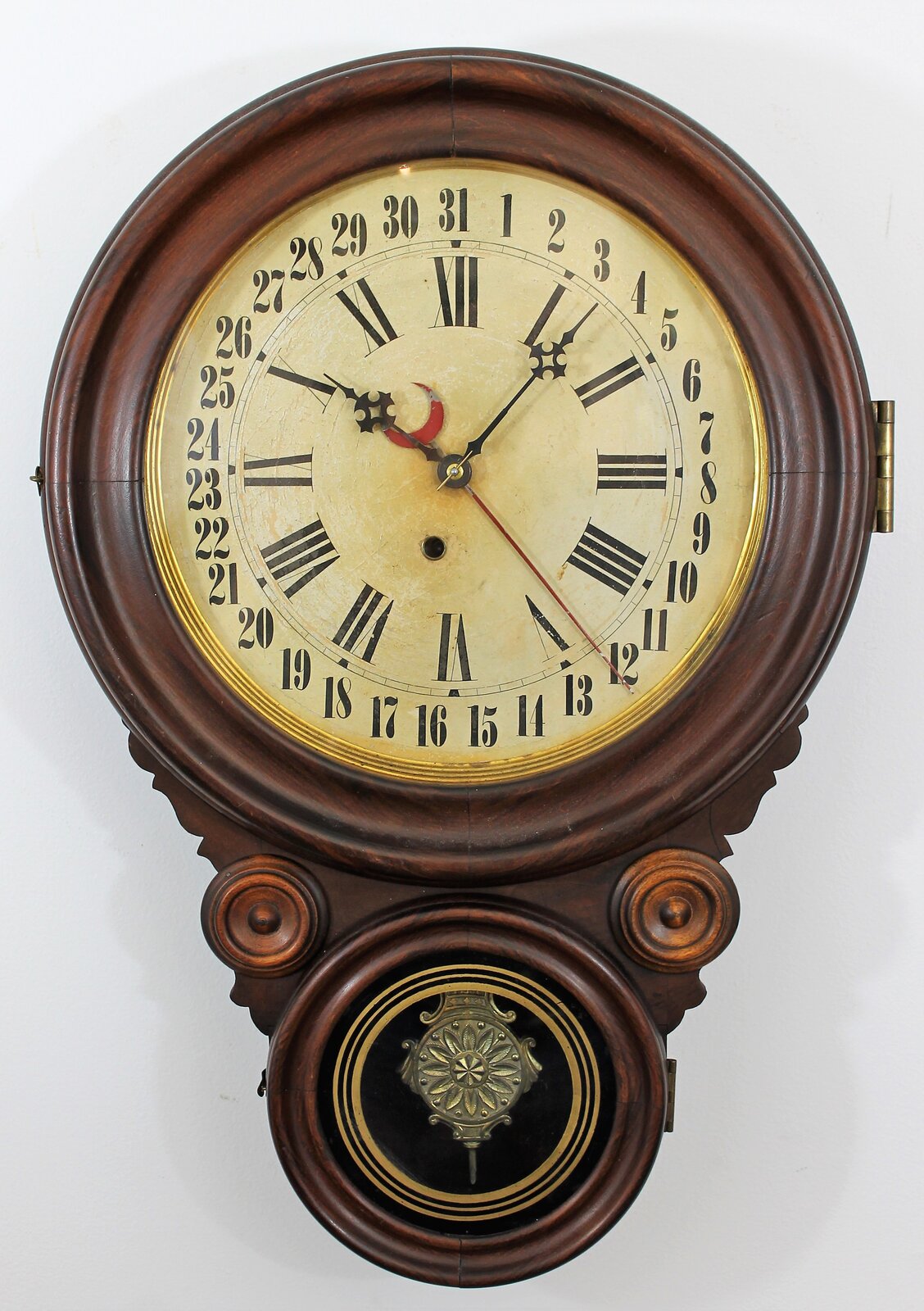 Antique Ingraham Ionic Calendar Clock — Antique Clocks Price Guide