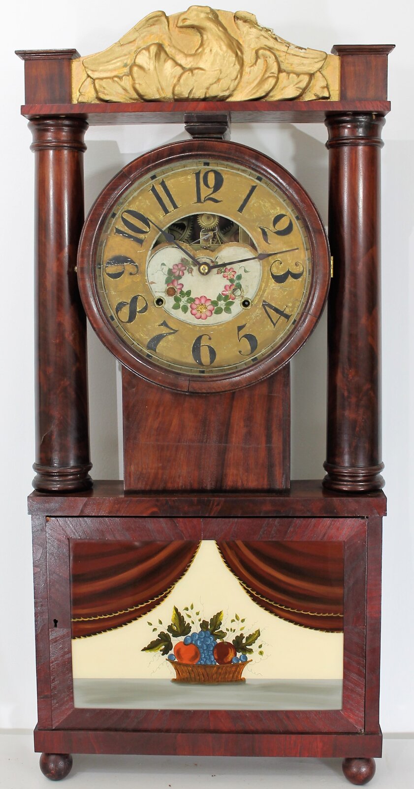 Antique Marsh hollow column Clock — Antique Clocks Price Guide