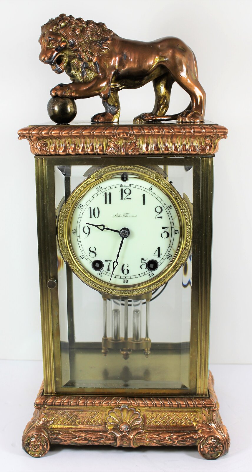 Antique Seth Thomas Empire No. 13 w lion Clock — Antique Clocks Price Guide