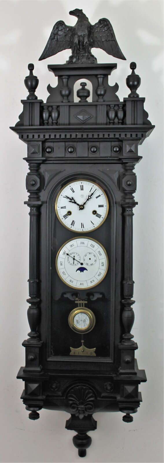 Antique Chinese repro Vienna calendar Clock — Antique Clocks Price Guide