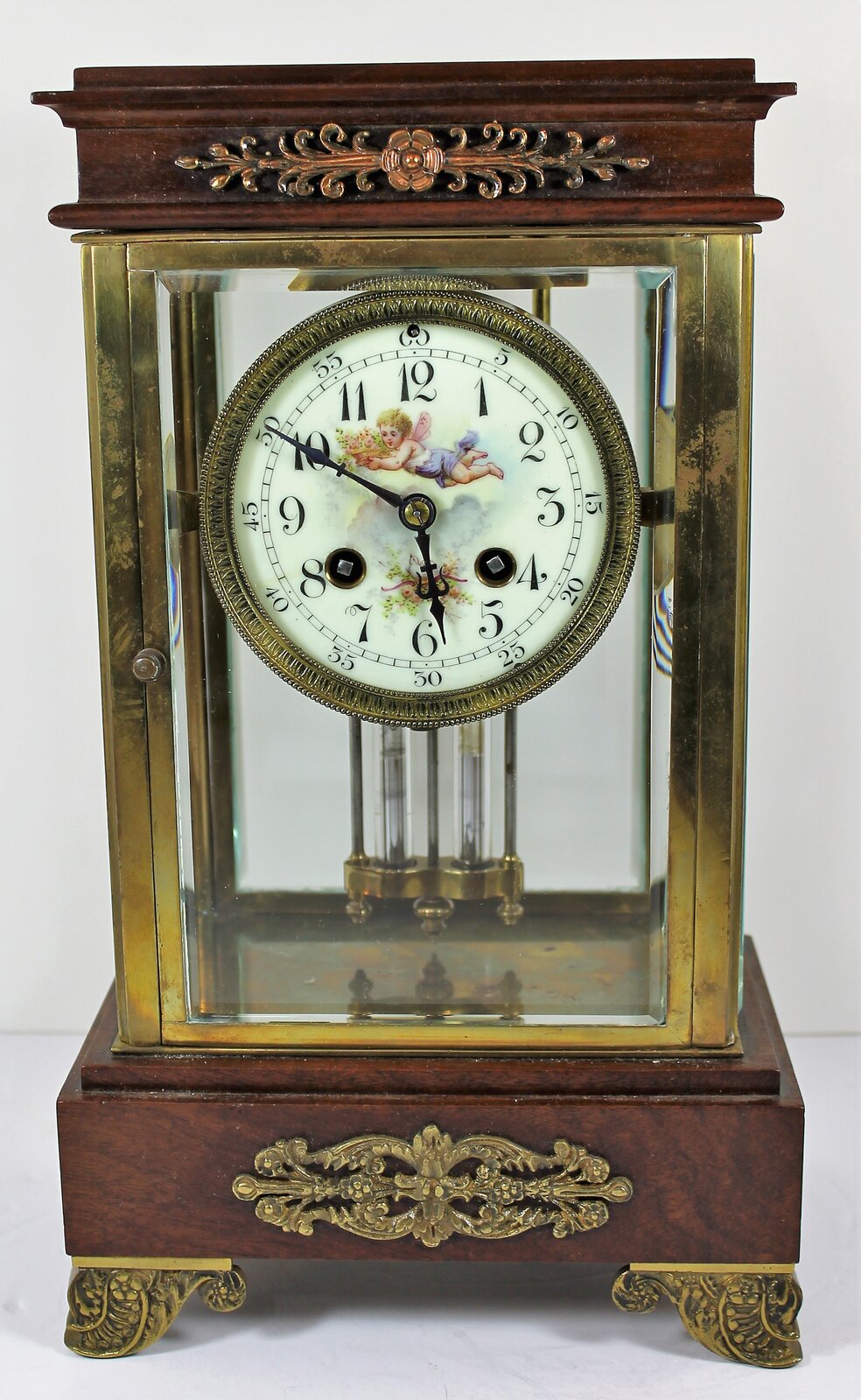 Antique Marti & Cie crystal regulator wood Clock — Antique Clocks Price Guide