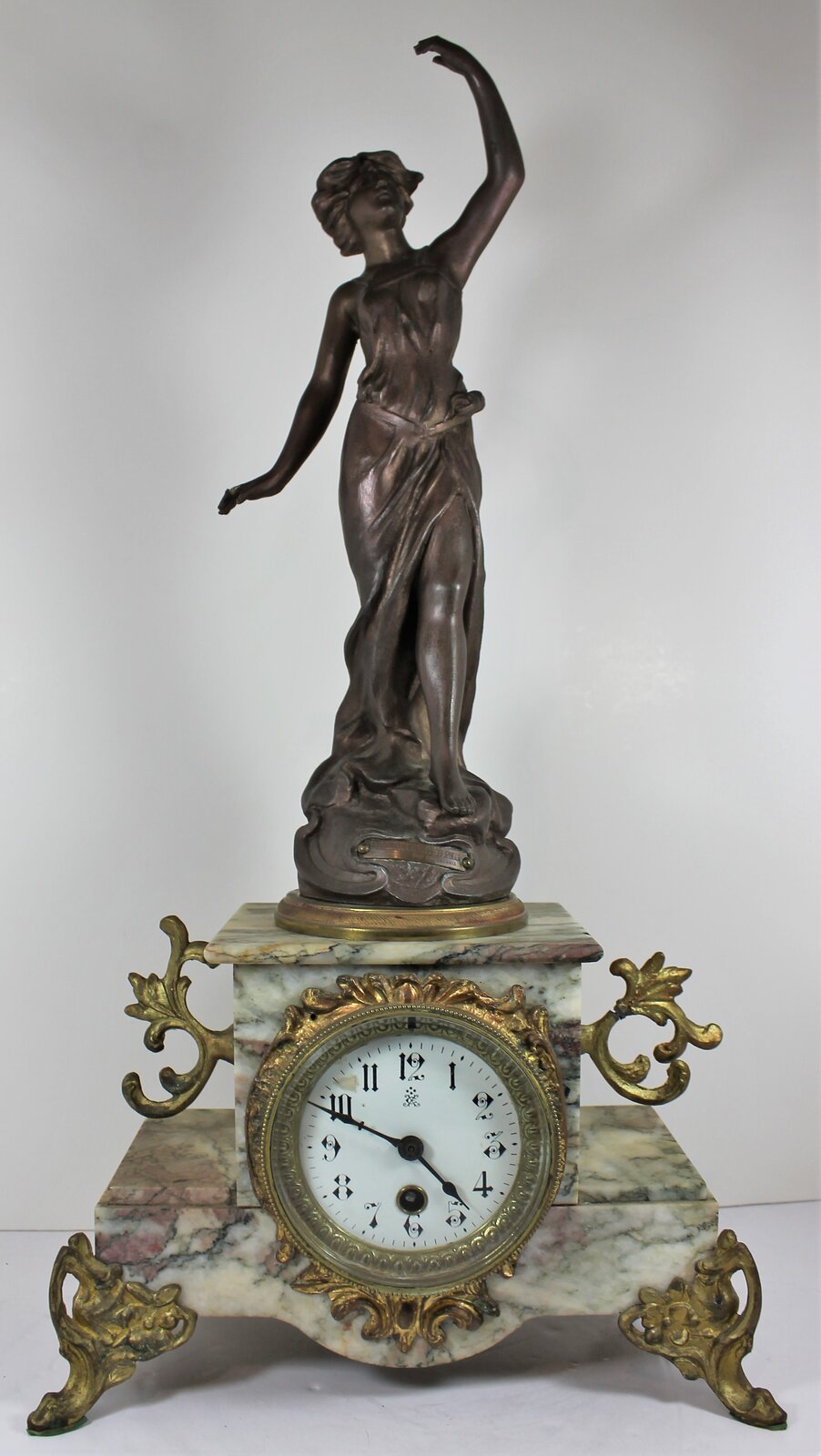 Antique Japy Freres figural marble Clock — Antique Clocks Price Guide