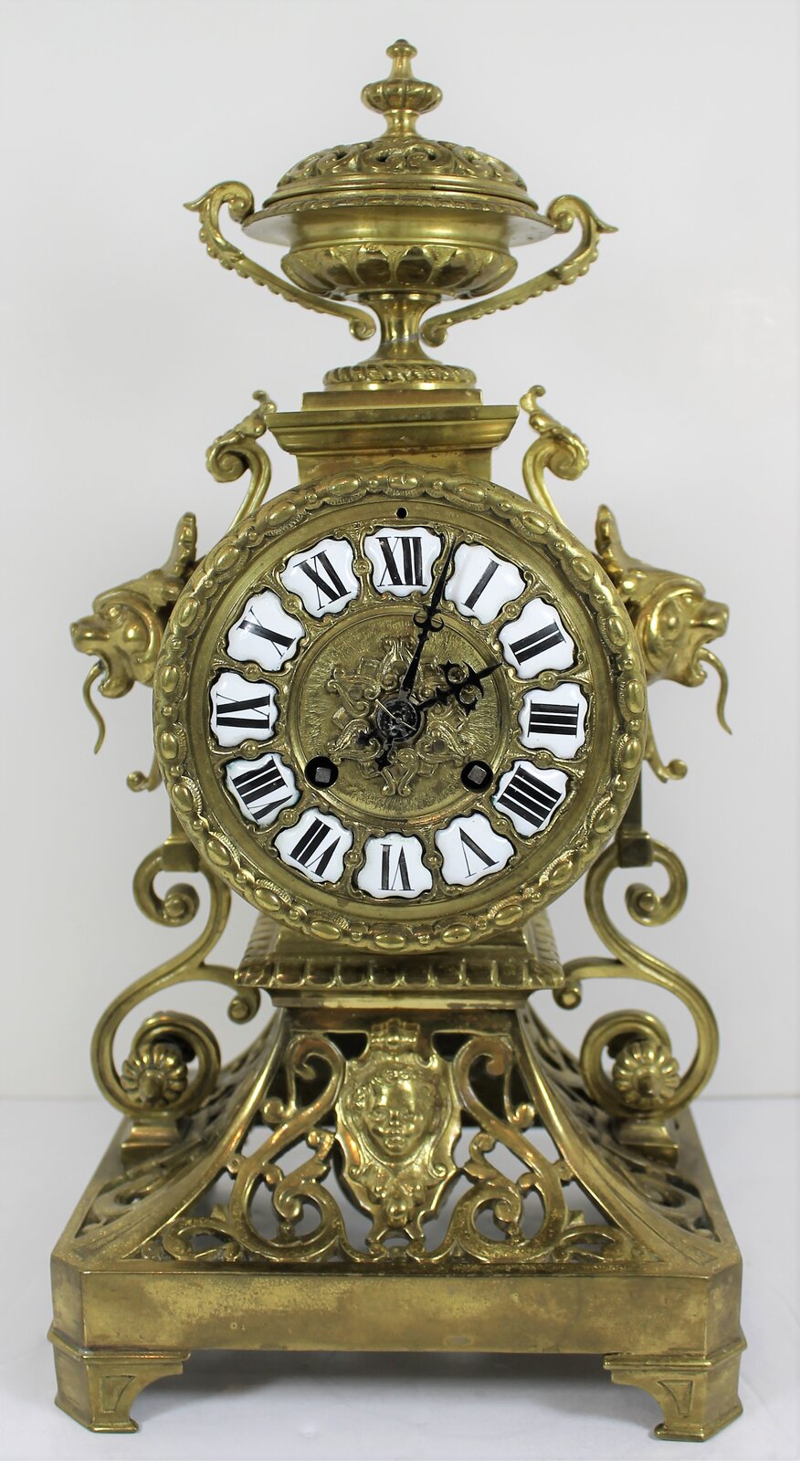 Antique French brass table clock Clock — Antique Clocks Price Guide