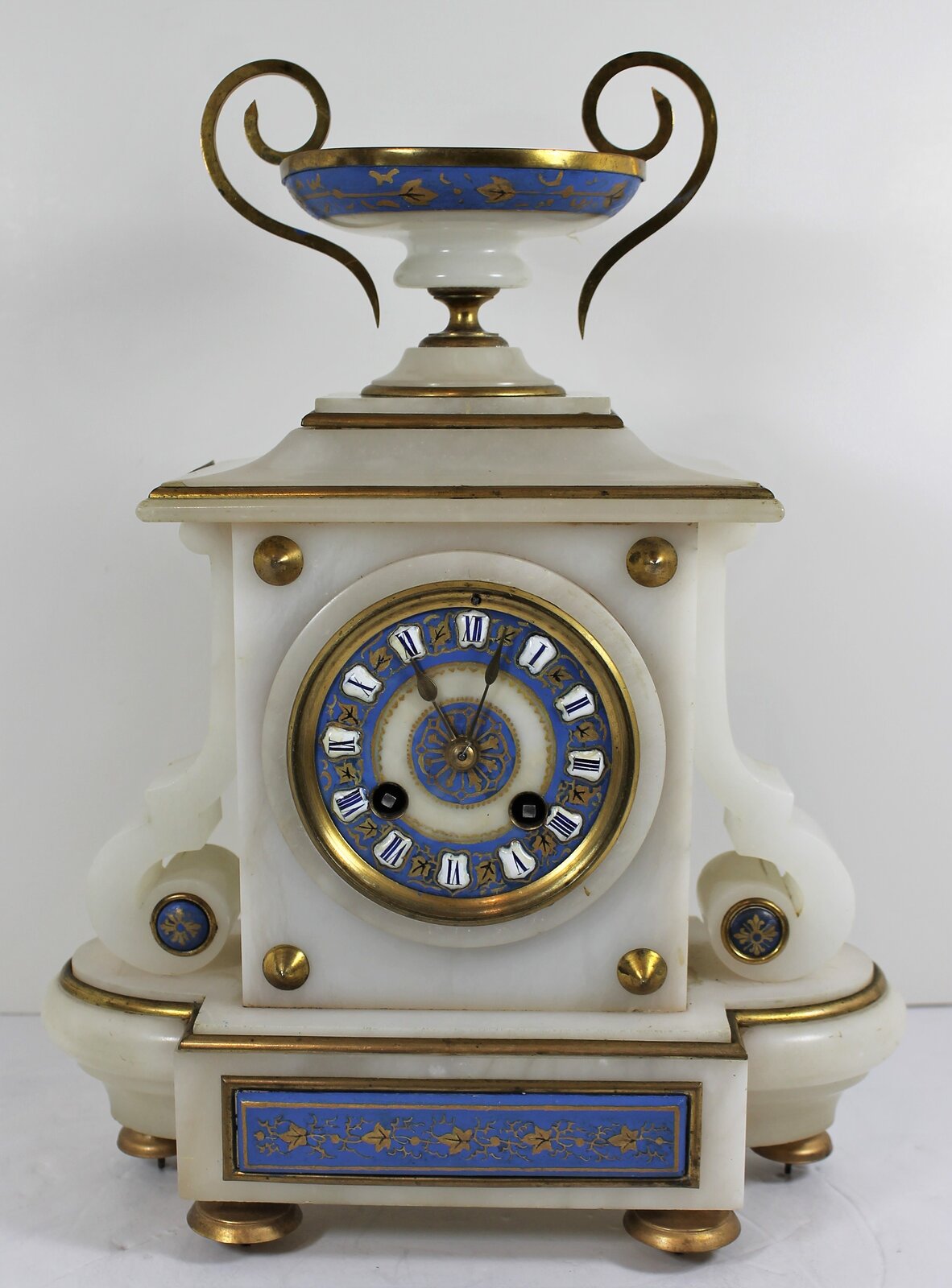 Antique Japy Freres alabaster clock Clock — Antique Clocks Price Guide