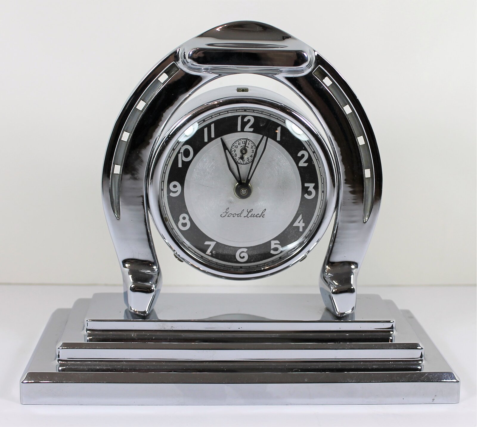 Antique Lux Good Luck alarm Clock — Antique Clocks Price Guide
