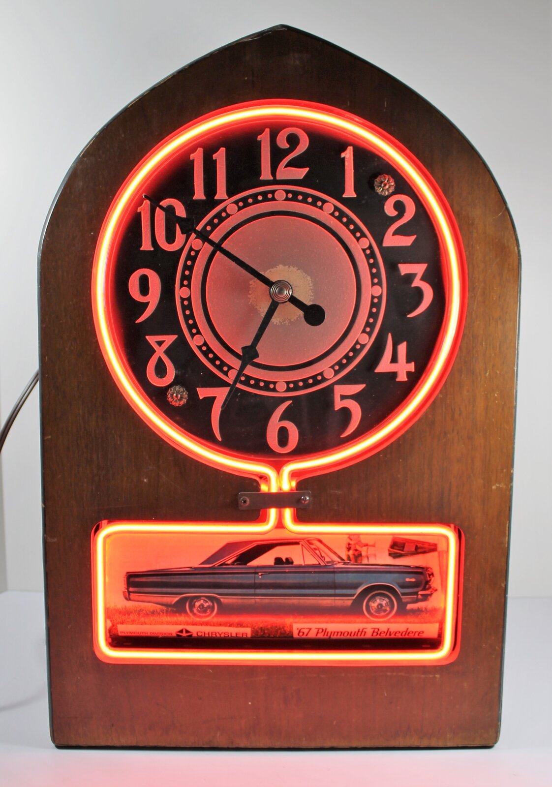 Antique Electric Ad Clock Revolving Glow Clock — Antique Clocks Price Guide
