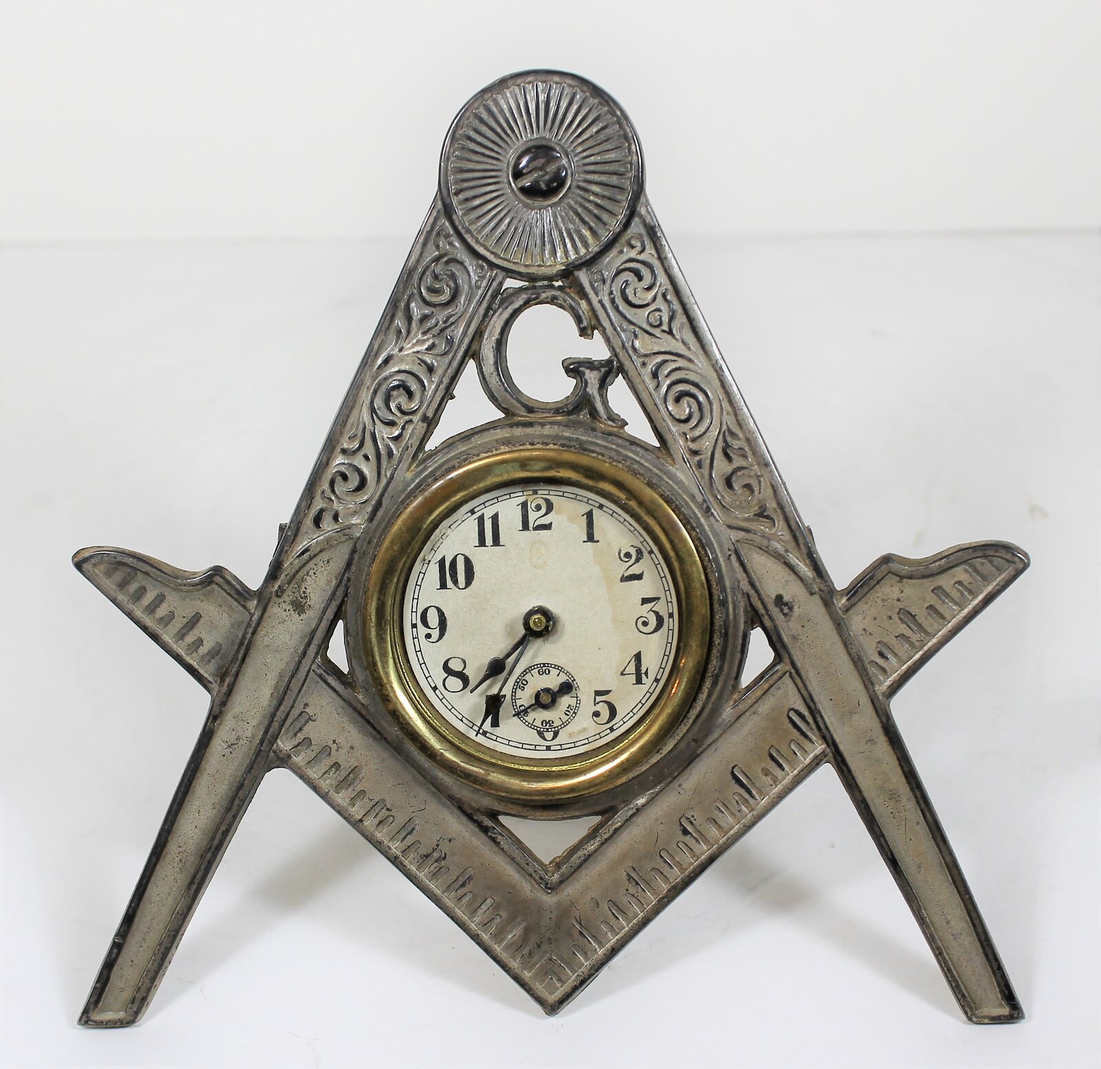 Antique unknown Masonic easel Clock — Antique Clocks Price Guide