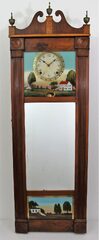 Antique Ives, Joseph New Hampshire mirror short drop Clock