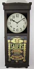 Antique New Haven Sauer's advertiser Clock