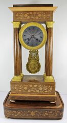 Antique French portico wood Clock