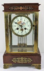 Antique Marti & Cie crystal regulator wood Clock