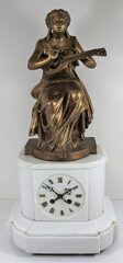 Antique Roblin a Paris marble figural Clock