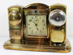 Antique Darche Flash light alarm brass finish Clock