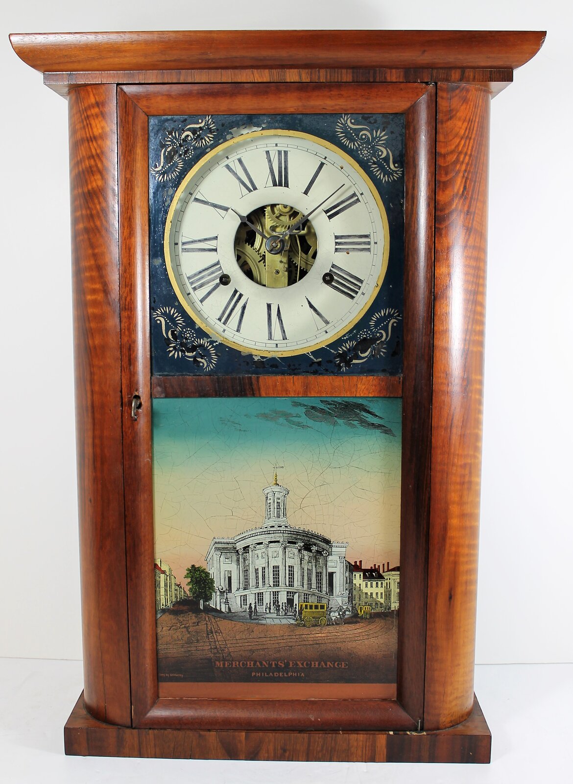 Antique Jerome C&N round-sided shelf Clock — Antique Clocks Price Guide