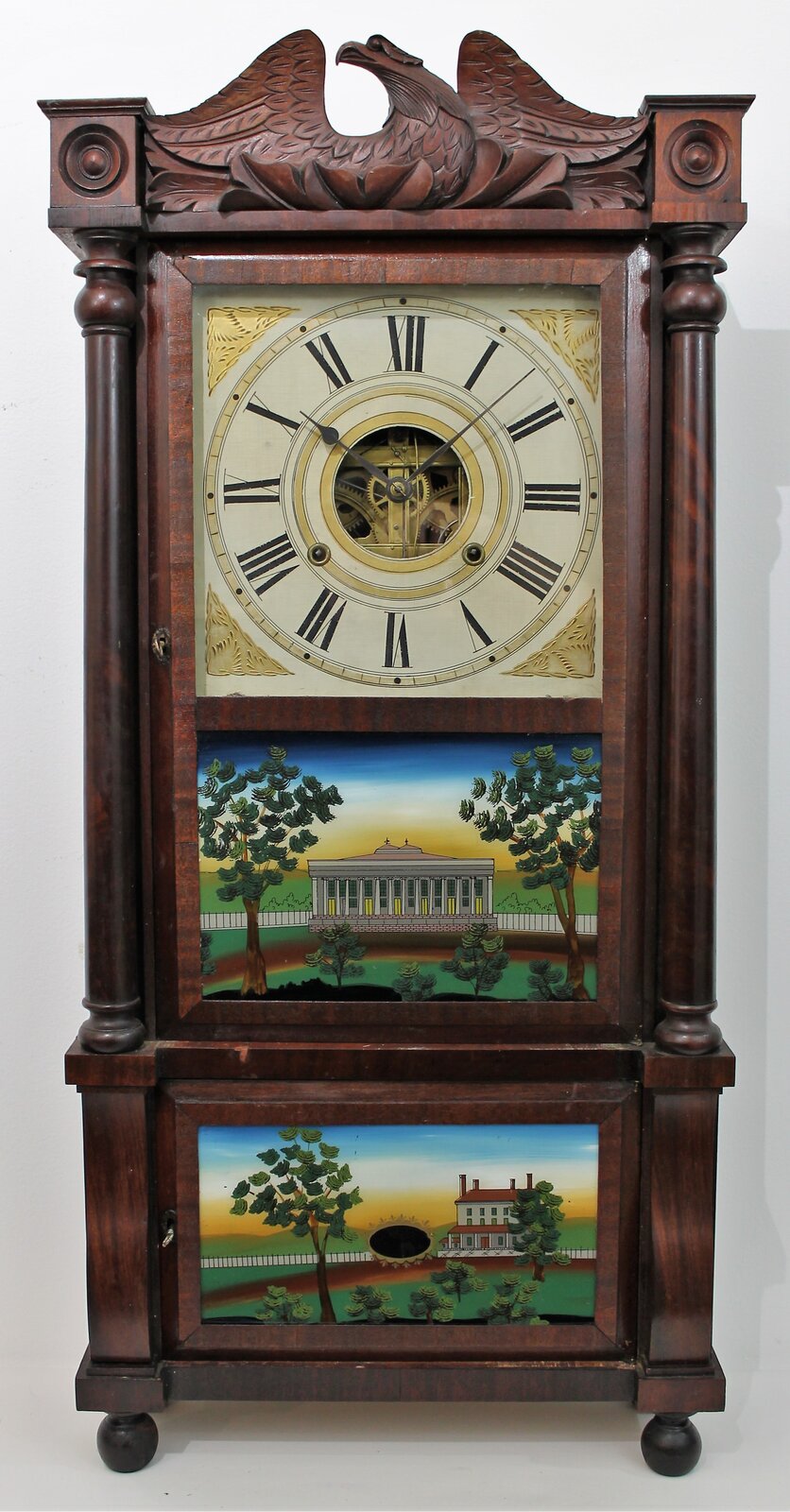 Antique Birge & Fuller Patent Brass Eight Day Clock Clock — Antique Clocks Price Guide