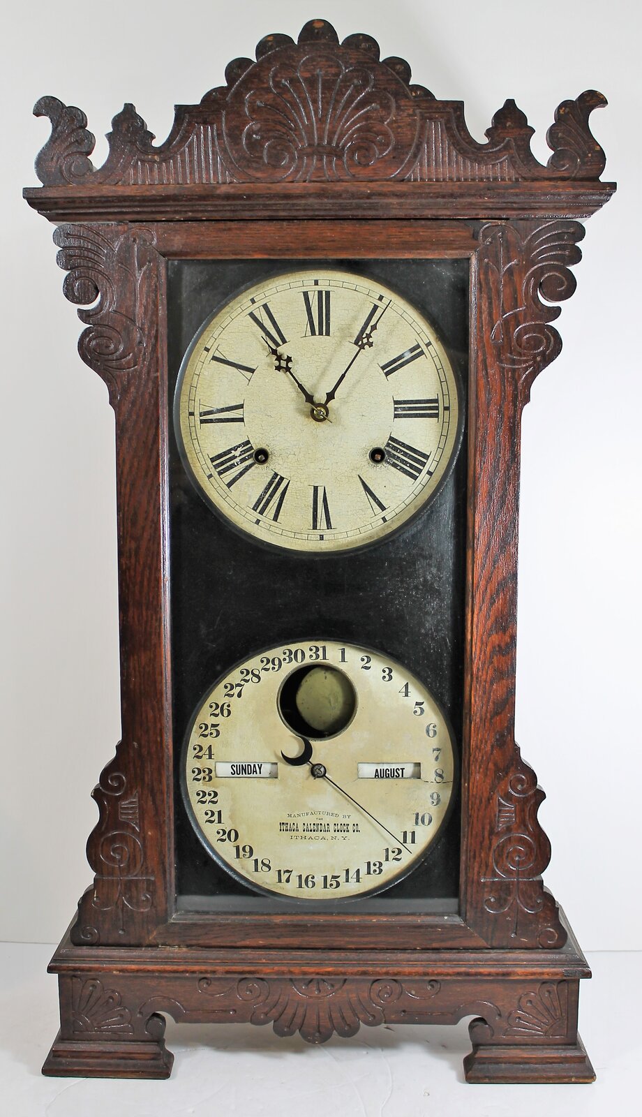 Antique Ithaca Mantel Index Clock — Antique Clocks Price Guide