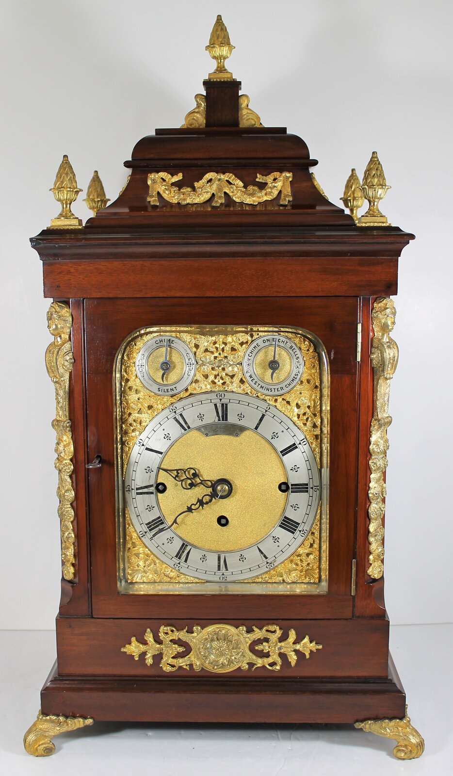 Antique English bracket chime 8 bell Clock — Antique Clocks Price Guide