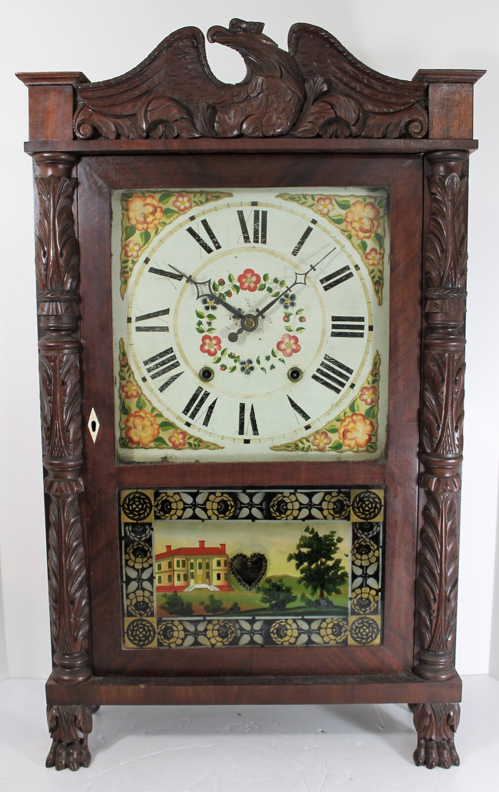 Antique Mitchell & Atkins carved C&S Clock — Antique Clocks Price Guide