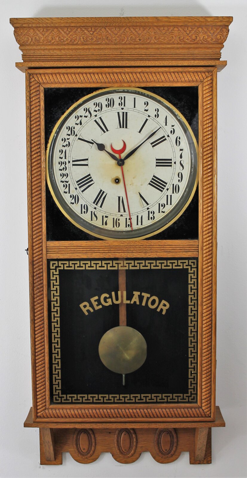 Antique Ingraham Northwestern calendar store clock Clock — Antique Clocks Price Guide