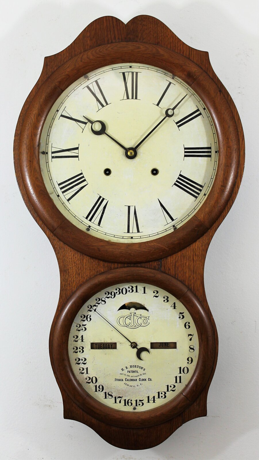 Antique Ithaca No. 4 Hanging Office Clock — Antique Clocks Price Guide