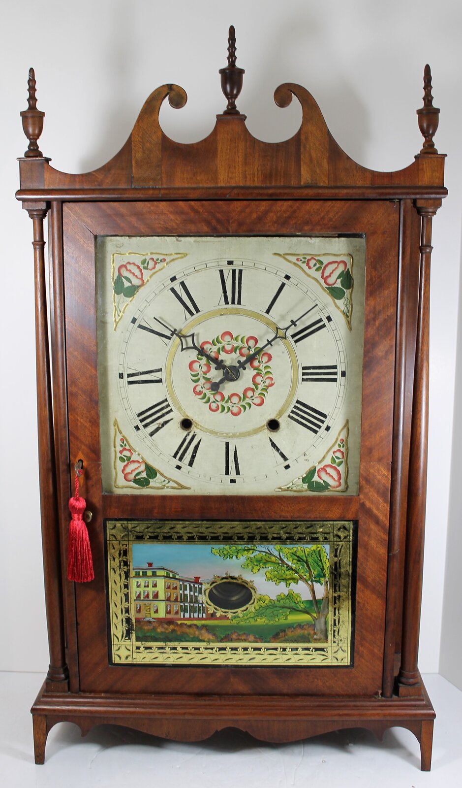 Antique Wadsworth & Turners pillar & scroll Clock — Antique Clocks Price Guide