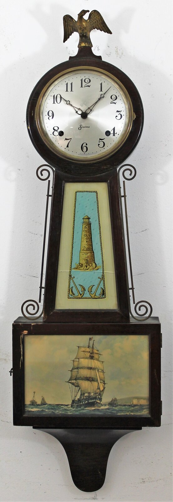 Antique Sessions banjo Clock — Antique Clocks Price Guide