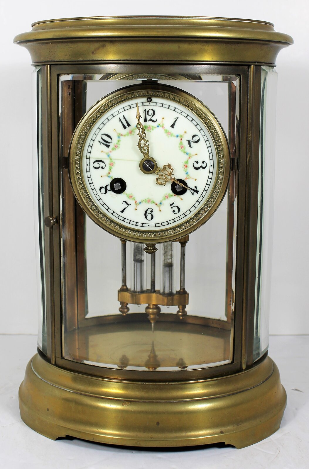 Antique Marti oval crystal regulator Clock — Antique Clocks Price Guide
