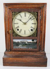 Antique Forestville ripple-front cottage Clock