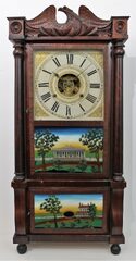 Antique Birge & Fuller Patent Brass Eight Day Clock Clock