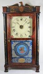 Antique Hoadley miniature time & alarm Clock