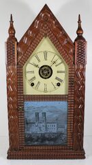 Antique Forestville ripple-front steeple Clock