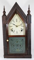 Antique Forestville ripple-front steeple Clock