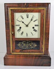 Antique Ansonia Rose & Gilt Cottage Clock