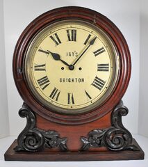 Antique English fusee mantel Clock