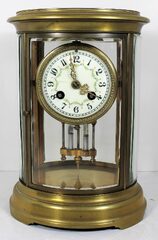 Antique Marti oval crystal regulator Clock