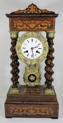 Antique Petit wood portico Clock