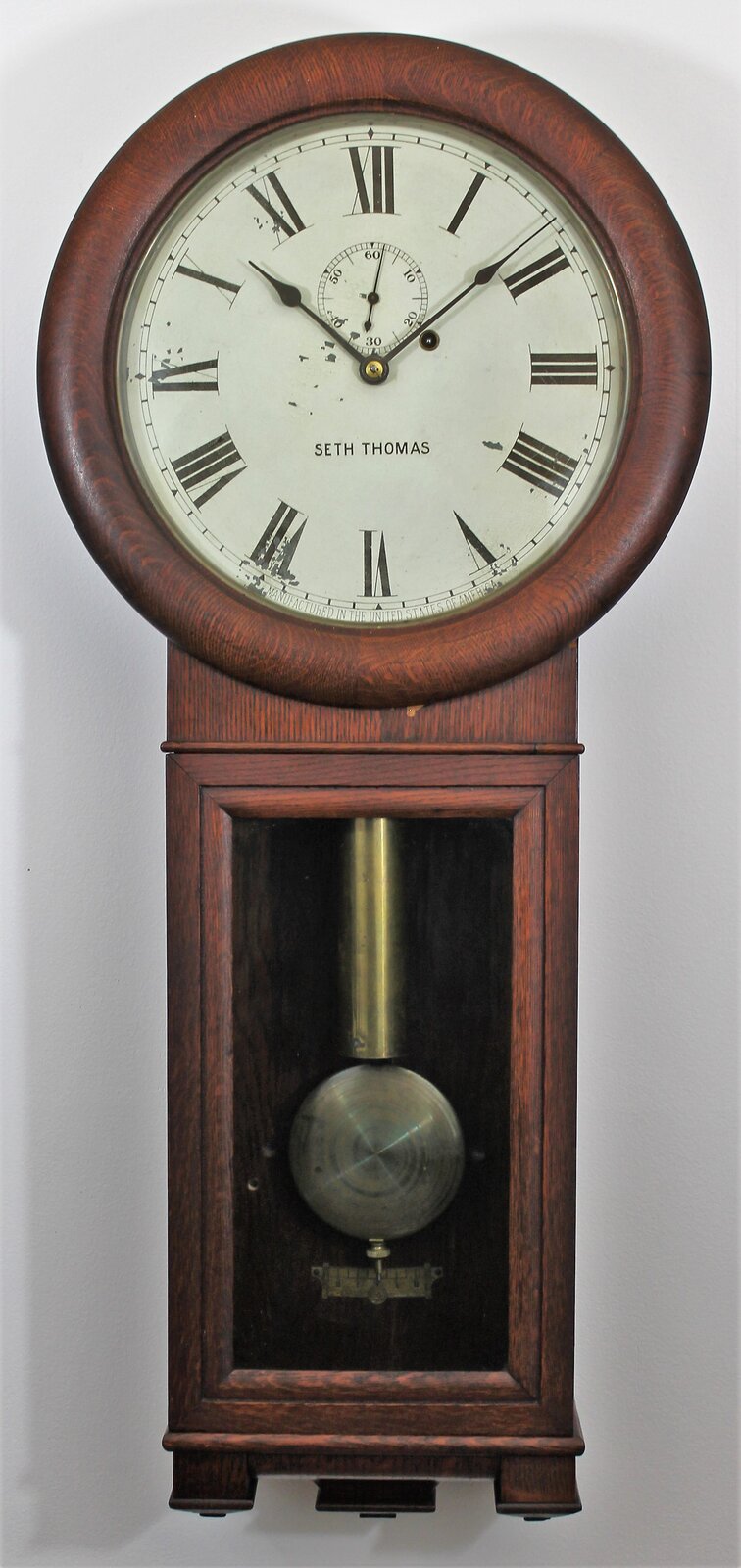 Antique Seth Thomas Regulator No. 2 oak Clock — Antique Clocks Price Guide