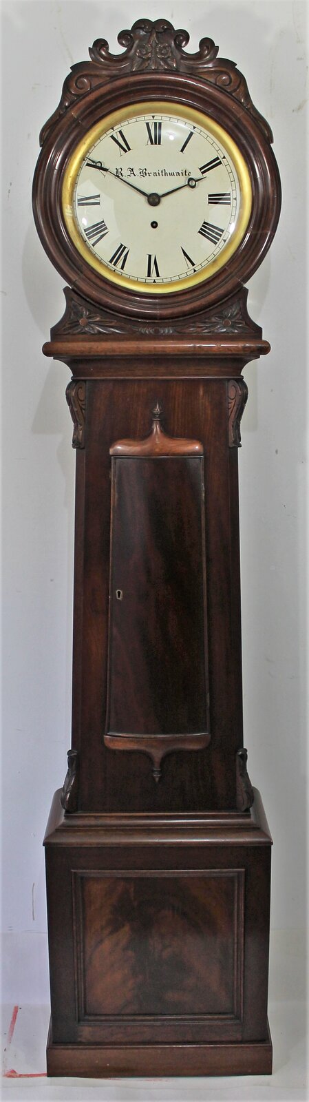 Antique Braithwaite Scottish drum head tall case Clock — Antique Clocks Price Guide
