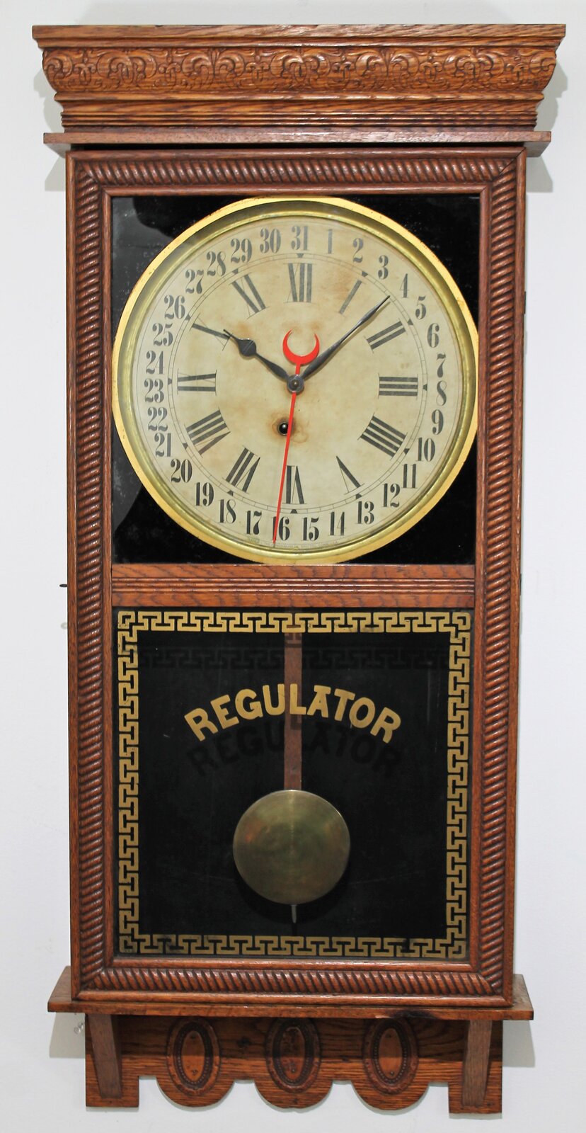 Antique Ingraham Northwestern calendar store clock Clock — Antique Clocks Price Guide