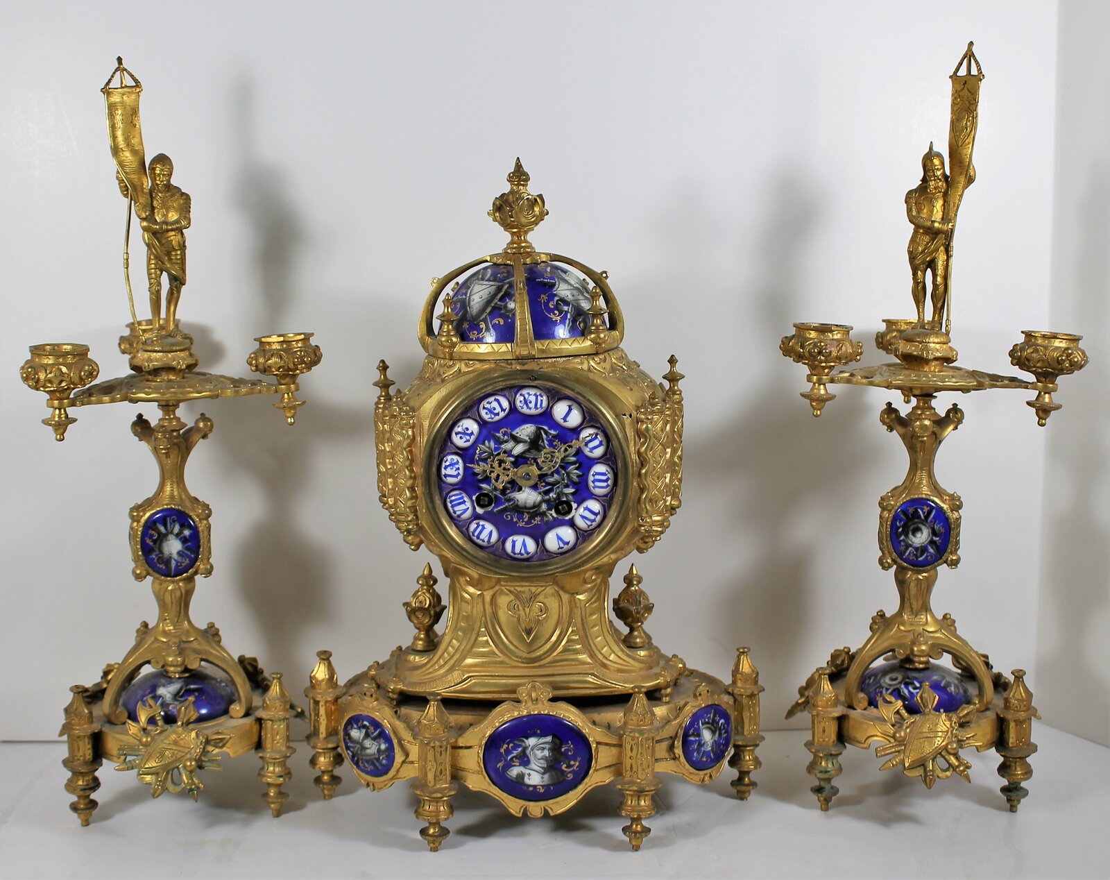 Antique Vincenti garniture Clock — Antique Clocks Price Guide