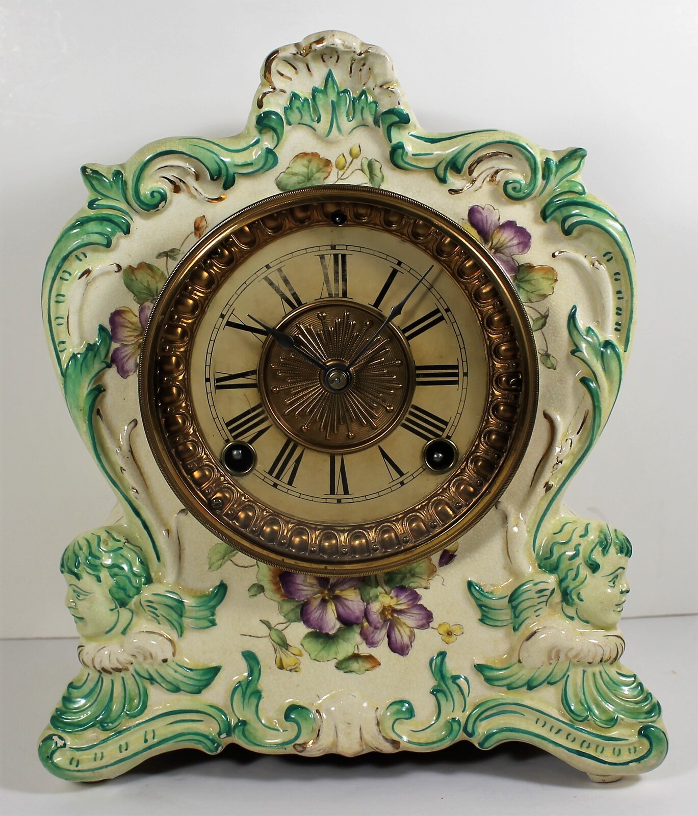 Antique Ansonia Tuxedo flat dial Clock — Antique Clocks Price Guide