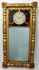 Antique unknown New England mirror clock Clock