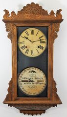 Antique Ithaca No. 16 Hanging Index Clock